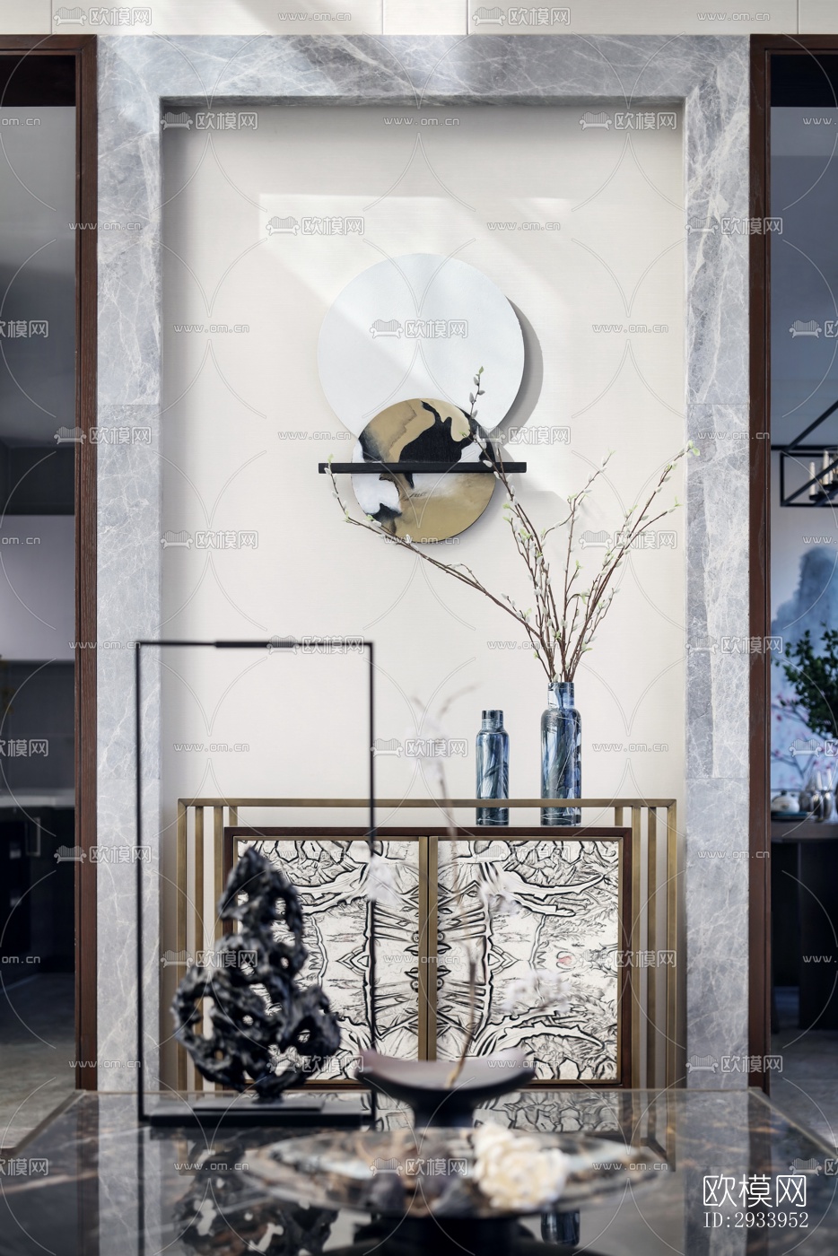 新中式别墅效果图下载（渲染图12）