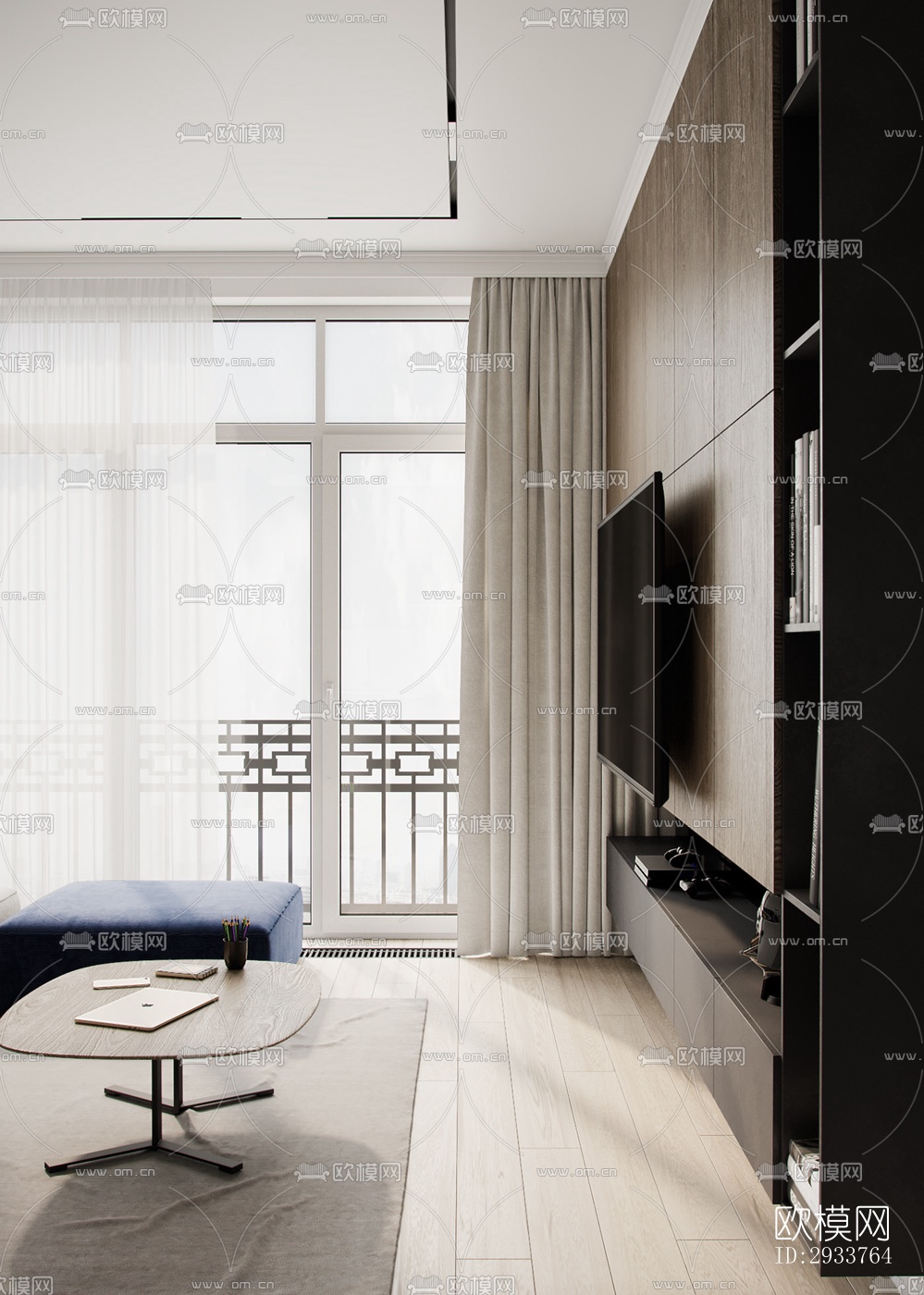 现代公寓效果图下载（渲染图18）