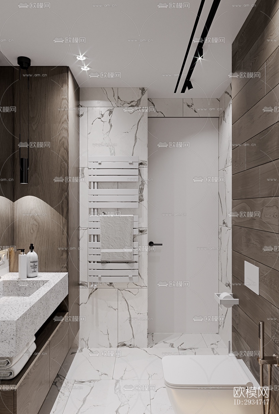 现代平层效果图下载（渲染图4）