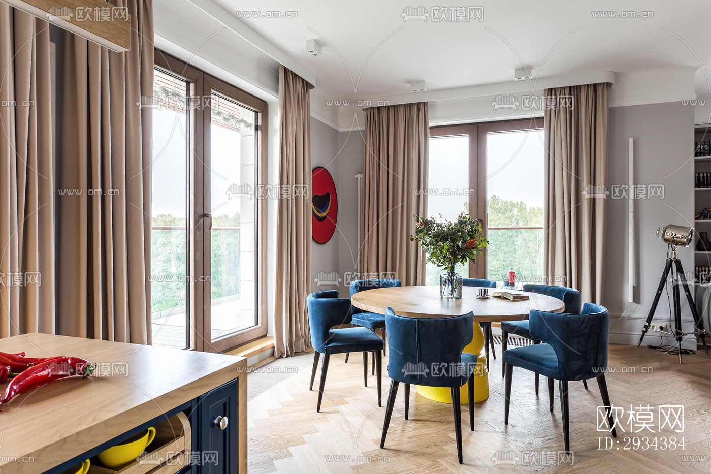 北欧平层效果图下载（渲染图3）