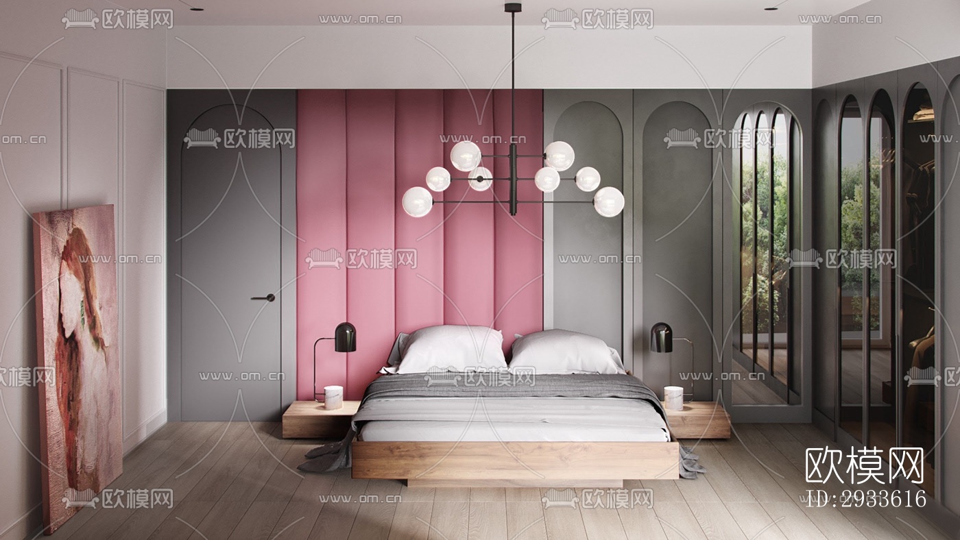 北欧公寓效果图下载（渲染图2）