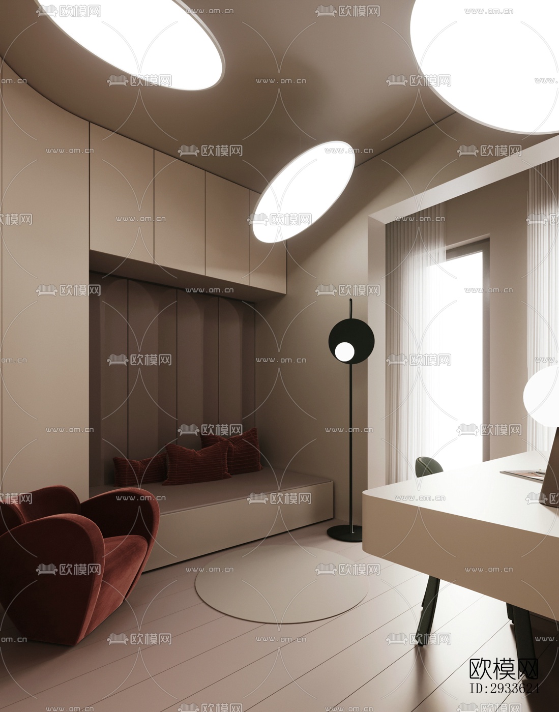 北欧公寓效果图下载（渲染图10）