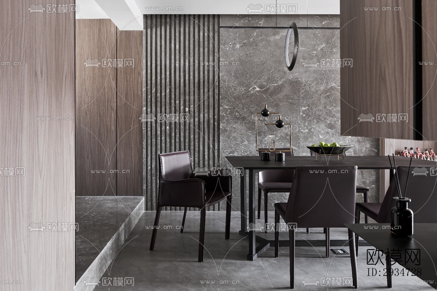 现代平层效果图下载（渲染图1）