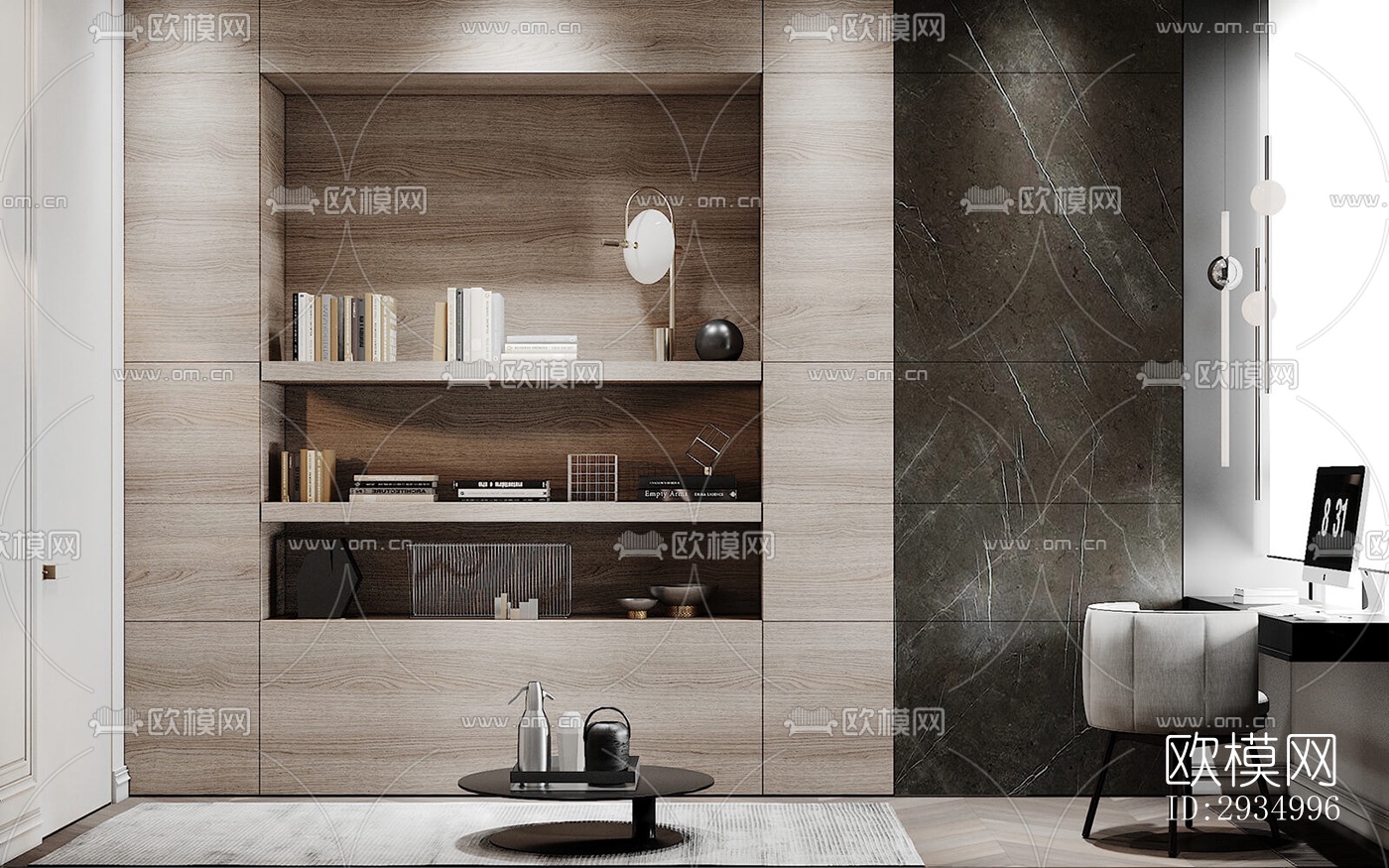 现代平层效果图下载（渲染图5）