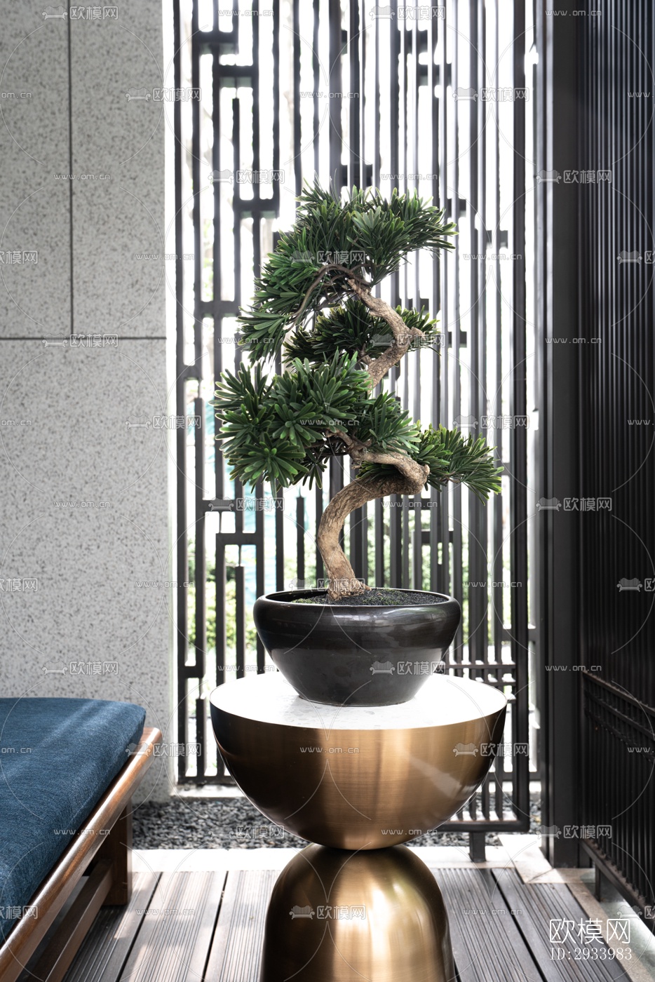 新中式别墅效果图下载（渲染图10）