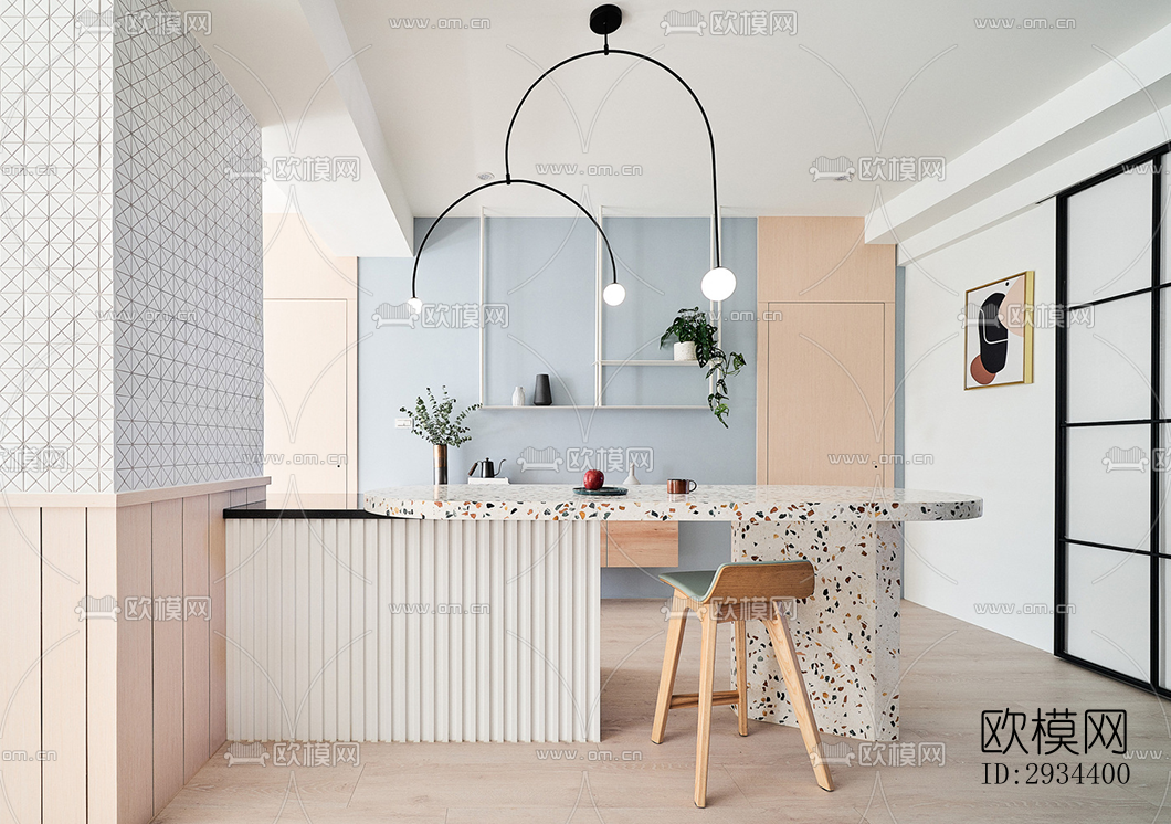 北欧平层效果图下载（渲染图3）