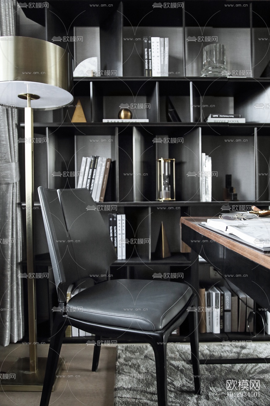 新中式平层效果图下载（渲染图6）