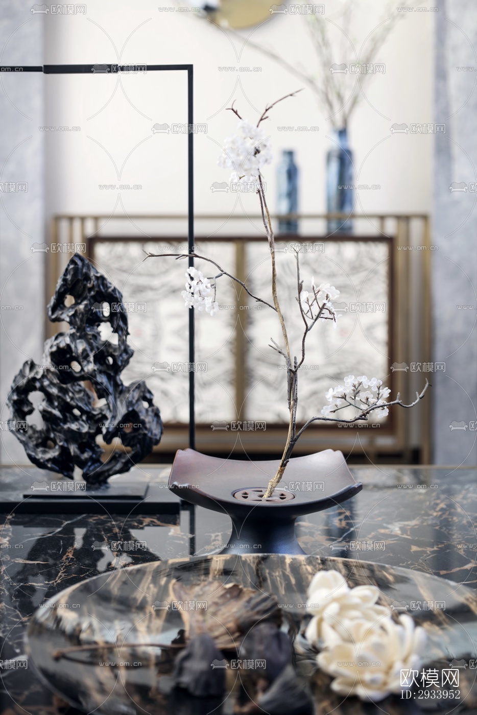 新中式别墅效果图下载（渲染图18）