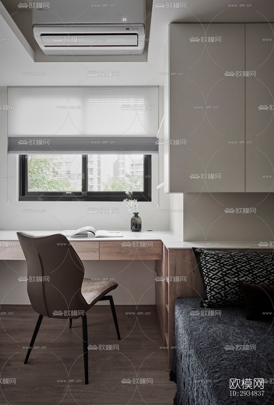 现代平层效果图下载（渲染图14）