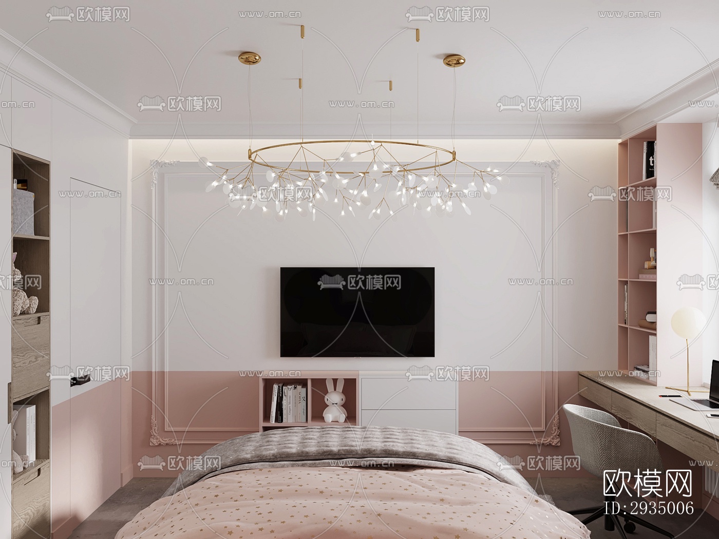 现代平层效果图下载（渲染图13）