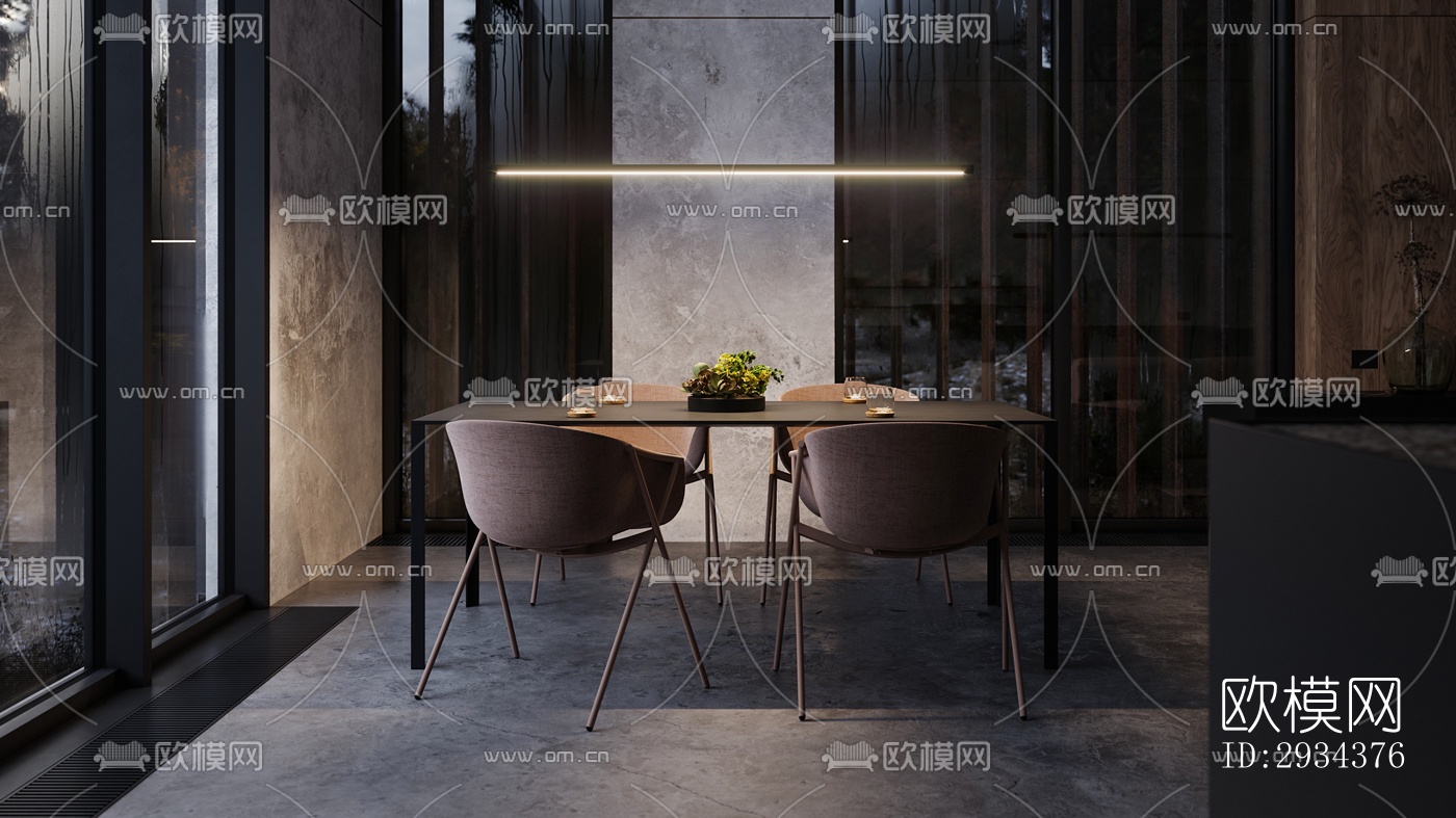 侘寂平层效果图下载（渲染图14）