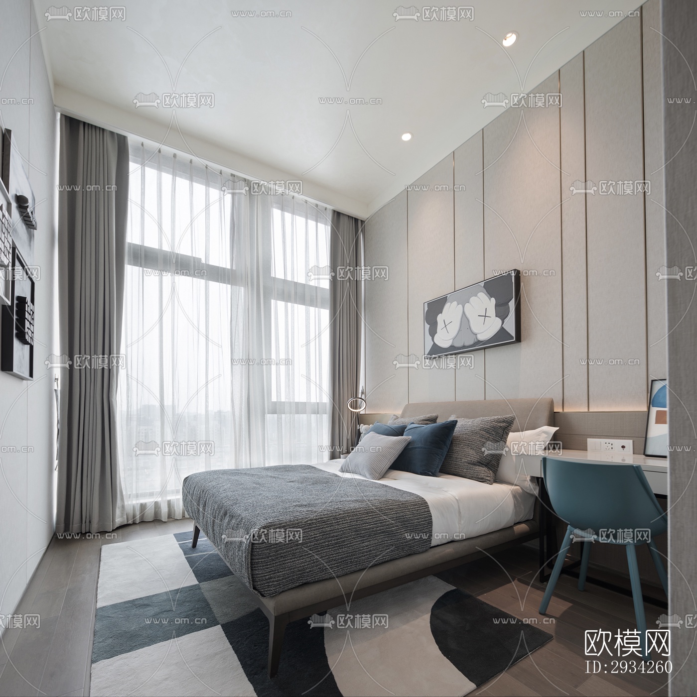 现代复式效果图下载（渲染图14）