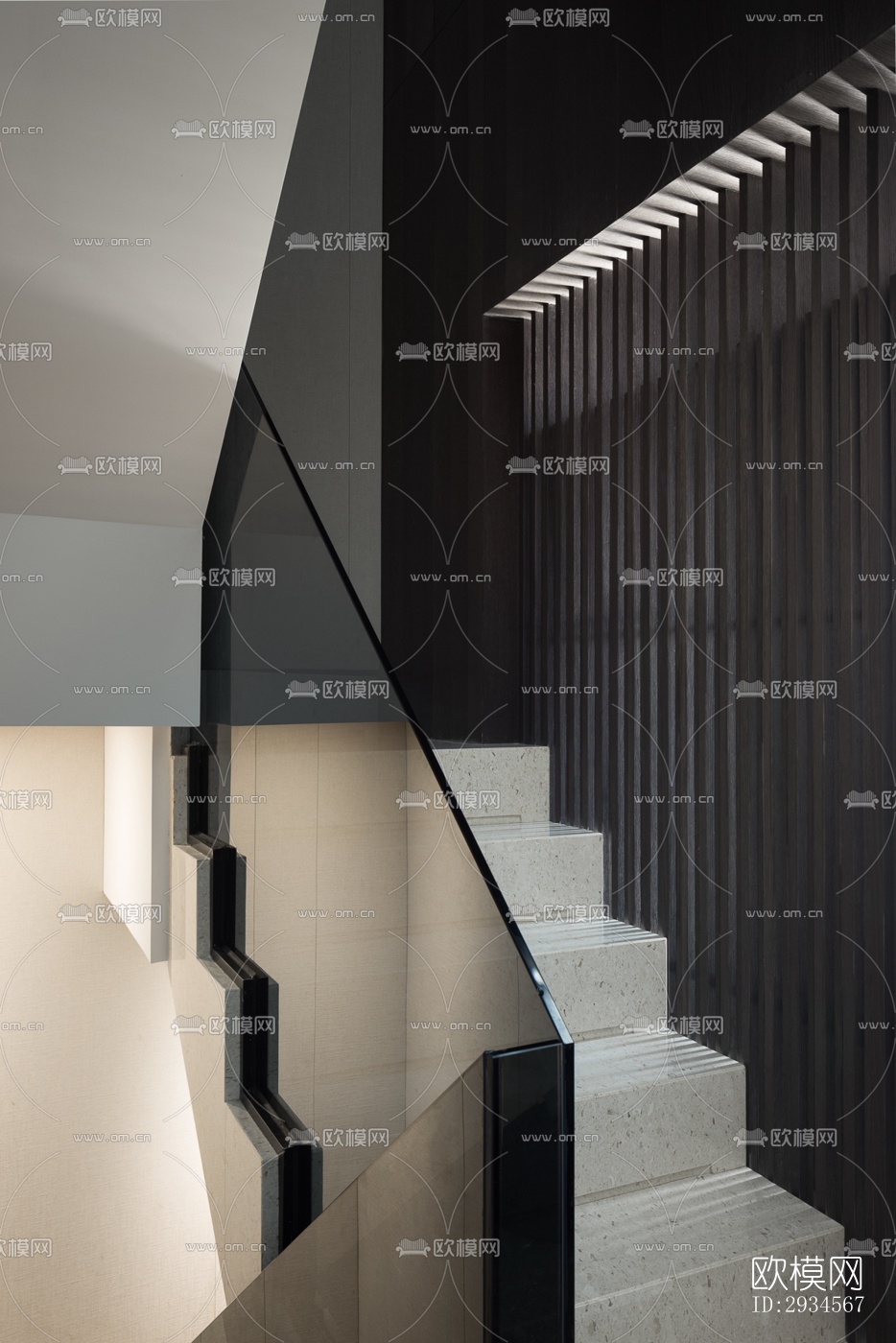 新中式平层效果图下载（渲染图3）