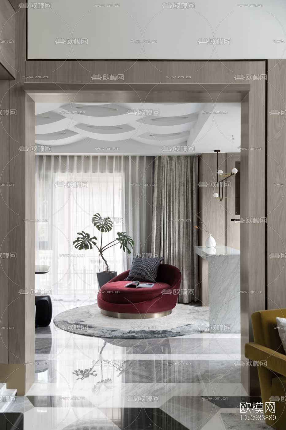 后现代别墅效果图下载（渲染图4）