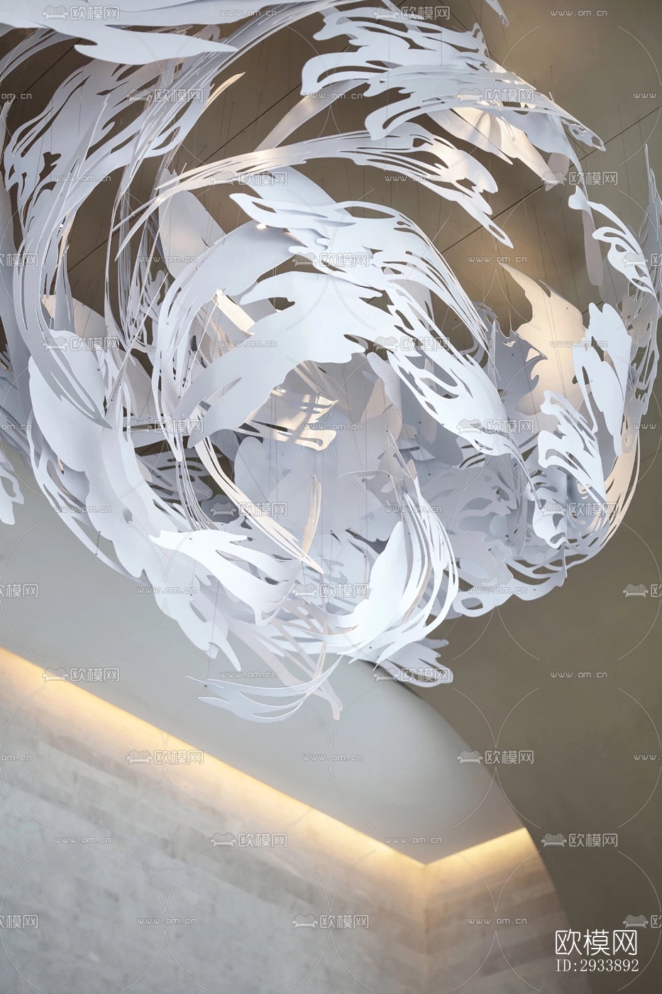 新中式别墅效果图下载（渲染图12）