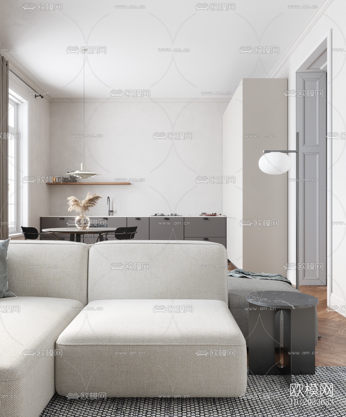 北欧公寓效果图下载（渲染图17）