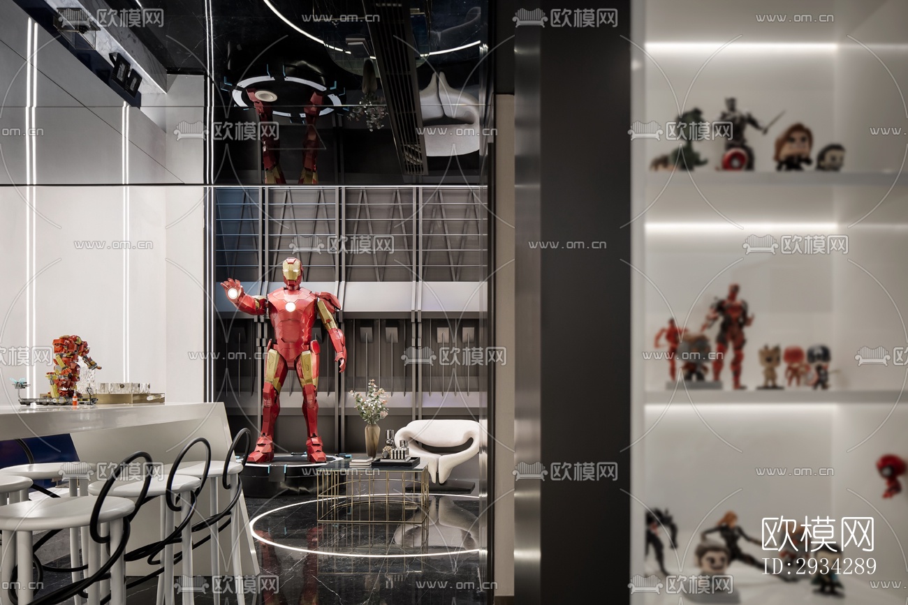 现代复式效果图下载（渲染图20）