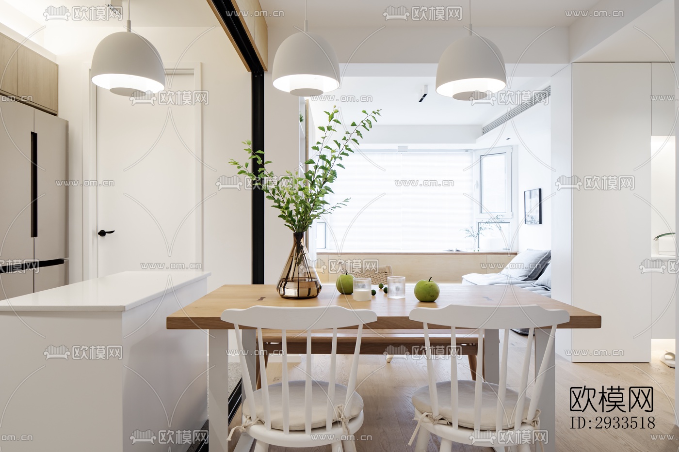 北欧公寓效果图下载（渲染图7）