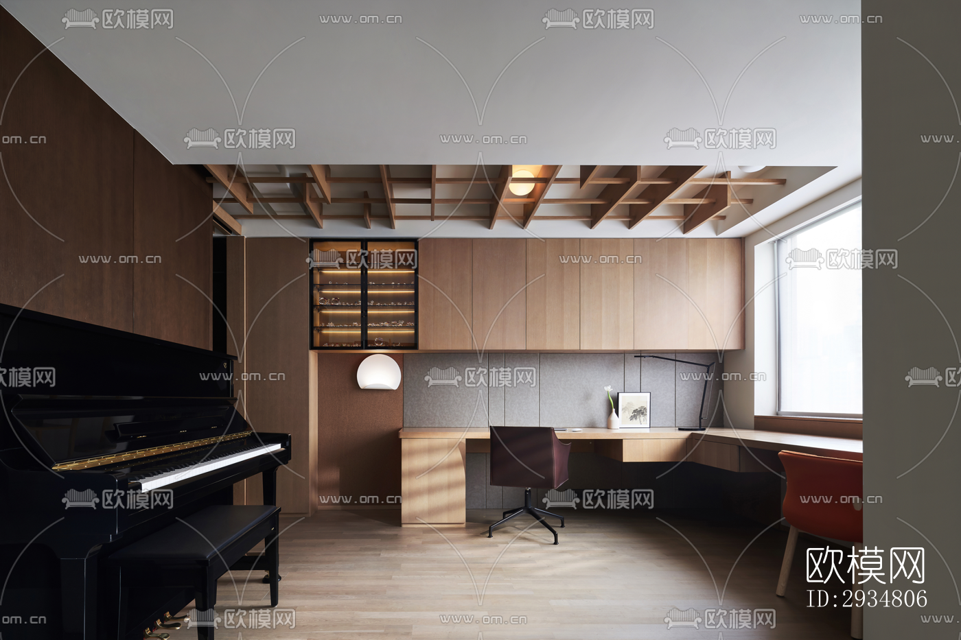 现代平层效果图下载（渲染图2）