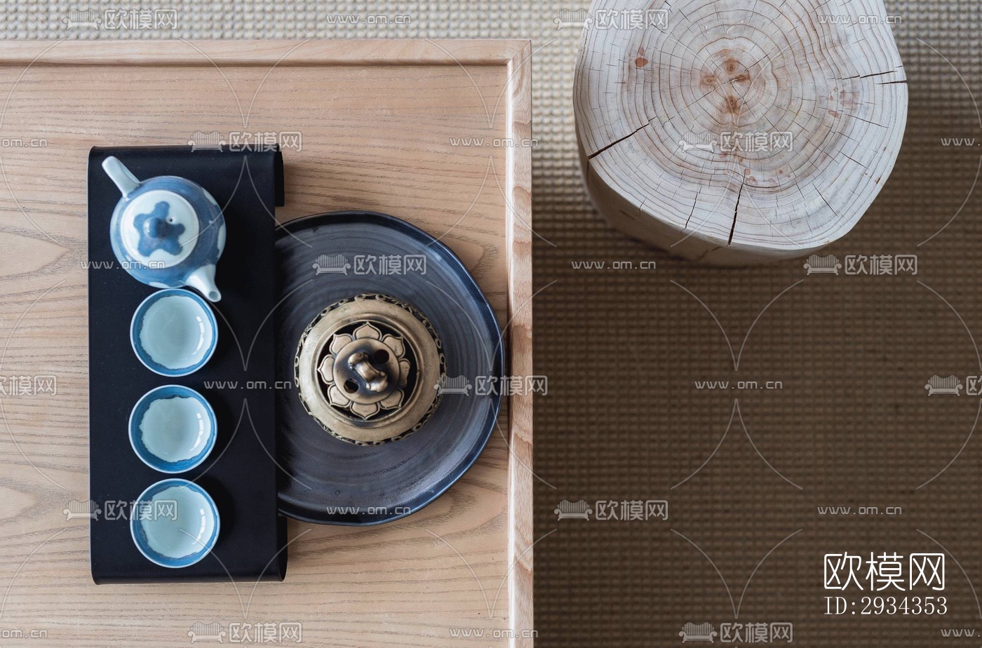 中式平层效果图下载（渲染图5）