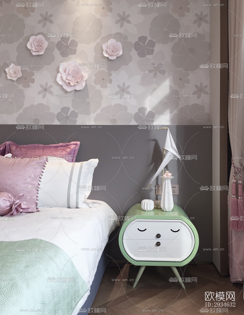 新中式平层效果图下载（渲染图15）