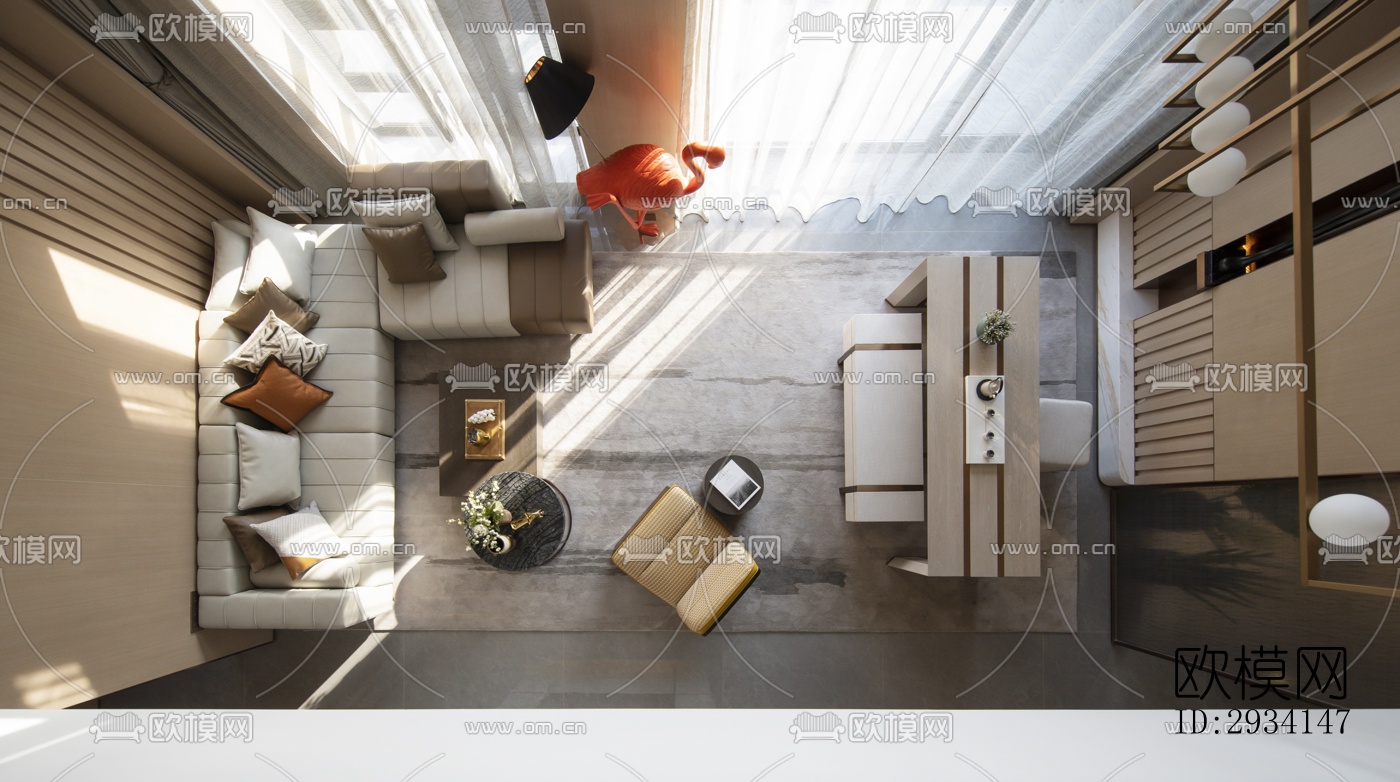 现代别墅效果图下载（渲染图1）