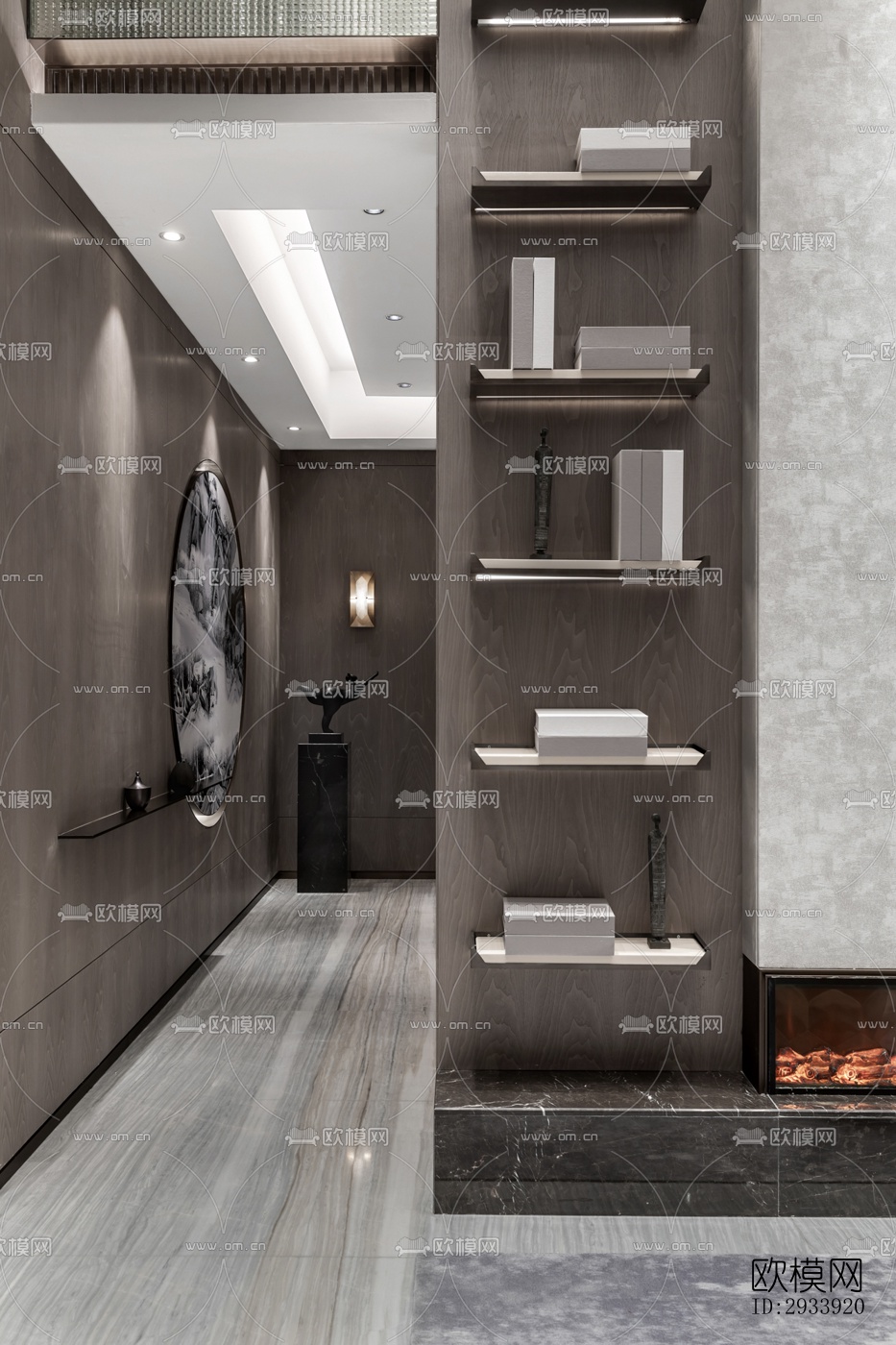 新中式别墅效果图下载（渲染图19）