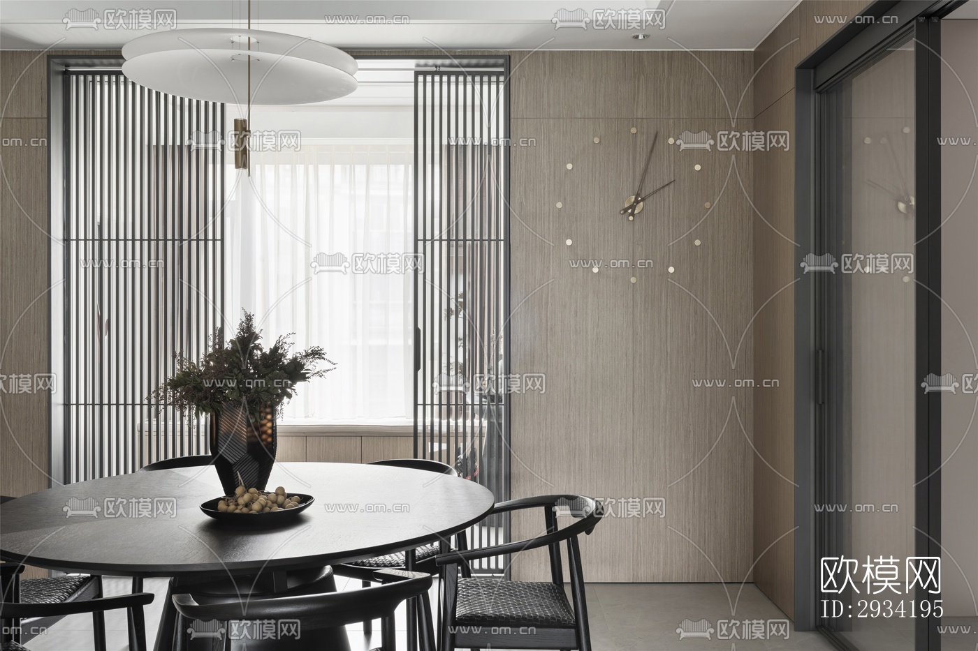 新中式复式效果图下载（渲染图9）