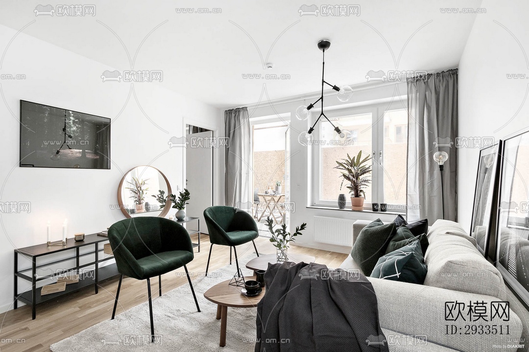 北欧公寓效果图下载（渲染图16）