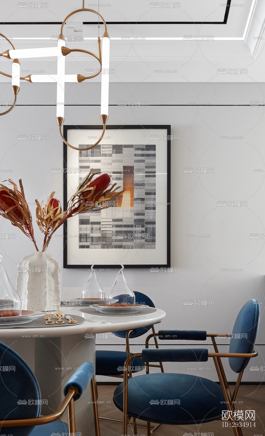 现代平层效果图下载（渲染图7）