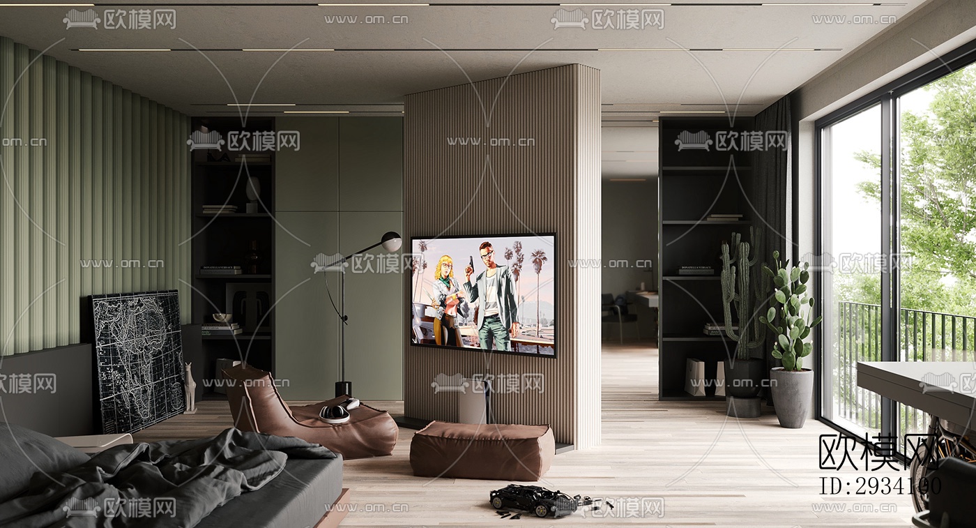 现代别墅效果图下载（渲染图7）