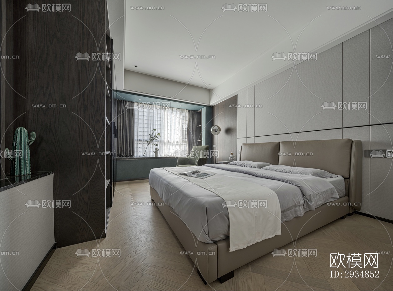 现代平层效果图下载（渲染图6）