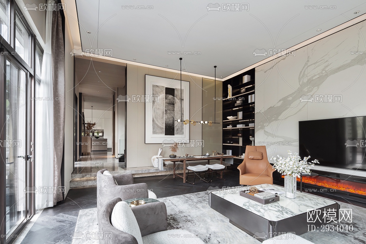 现代别墅效果图下载（渲染图3）