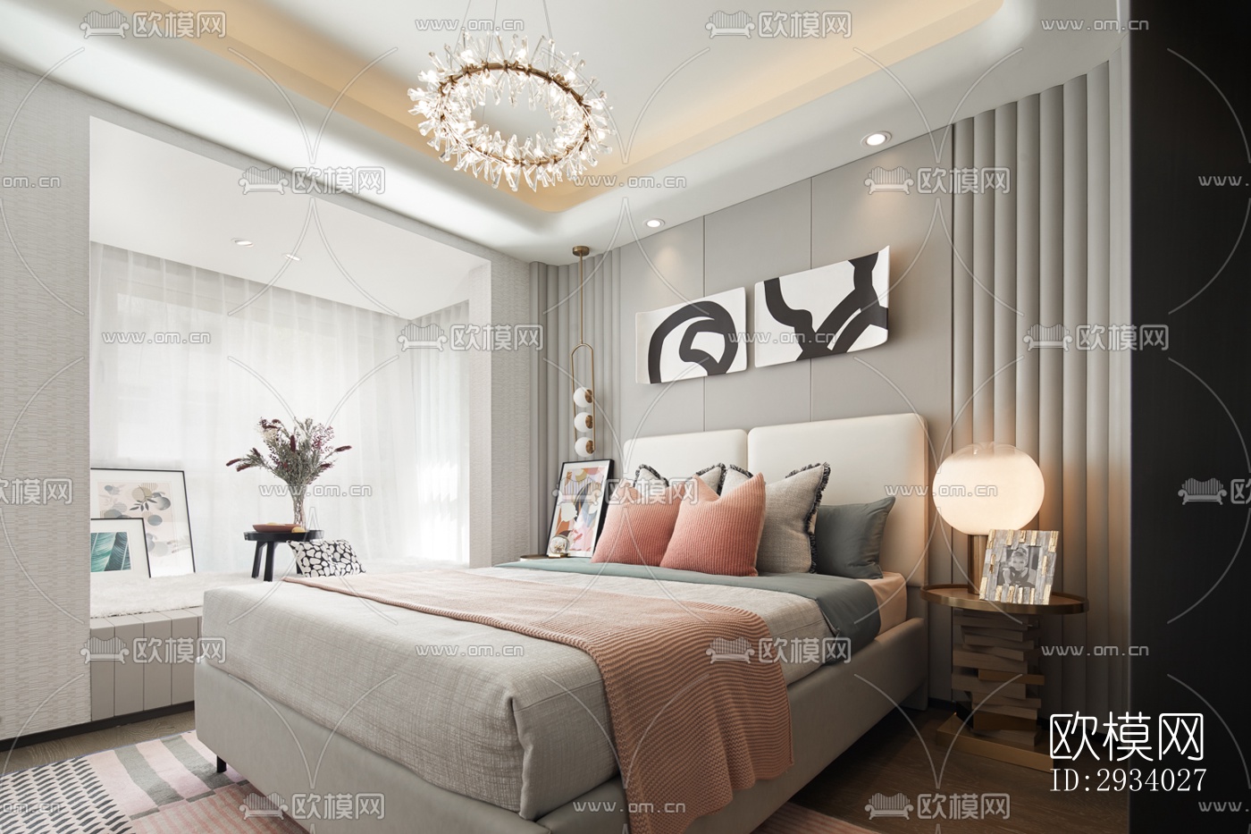 新中式别墅效果图下载（渲染图7）