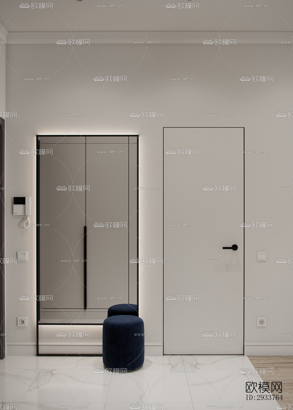 现代公寓效果图下载（渲染图3）