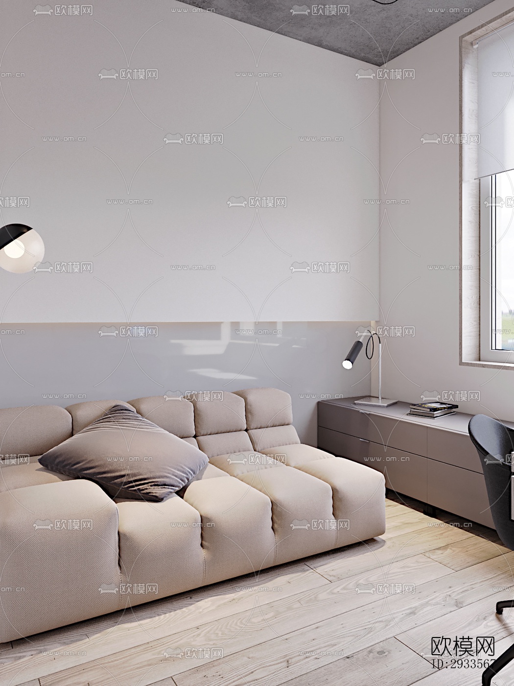 北欧公寓效果图下载（渲染图4）