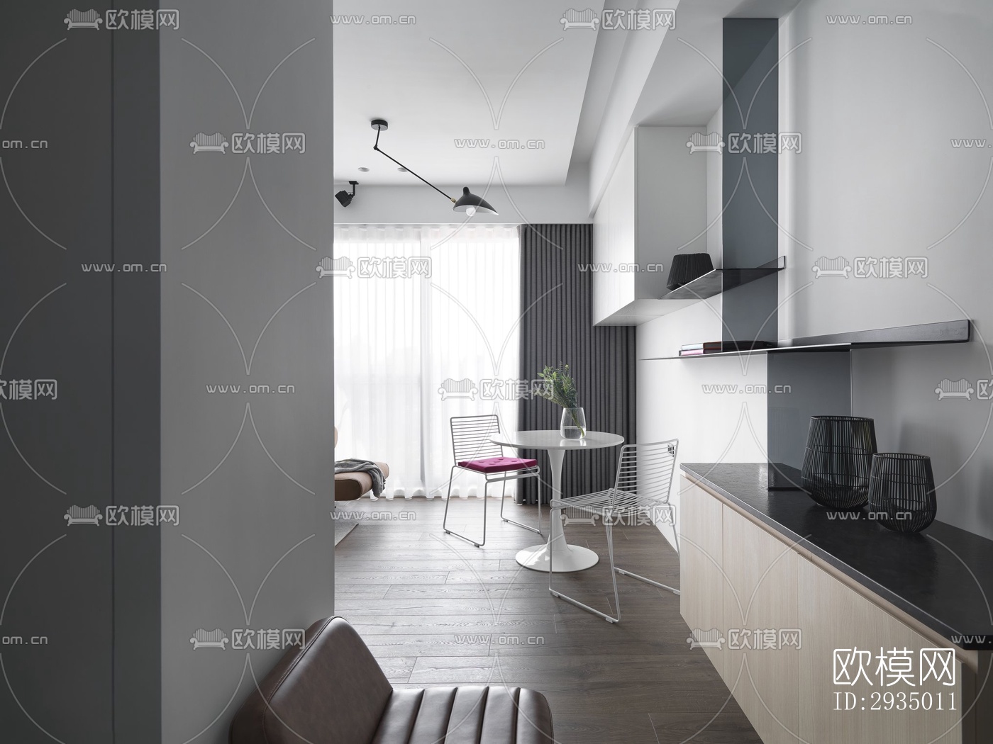 现代平层效果图下载（渲染图2）