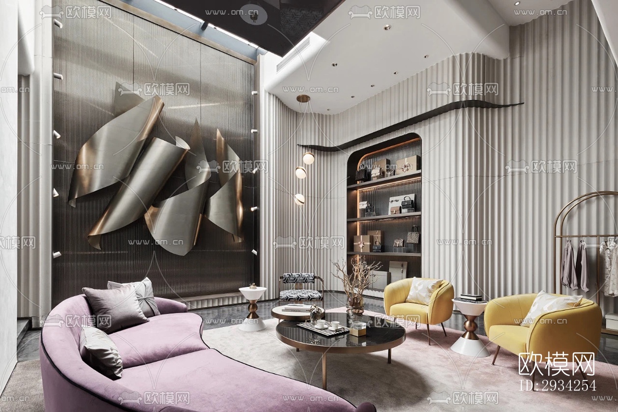 现代复式效果图下载（渲染图10）