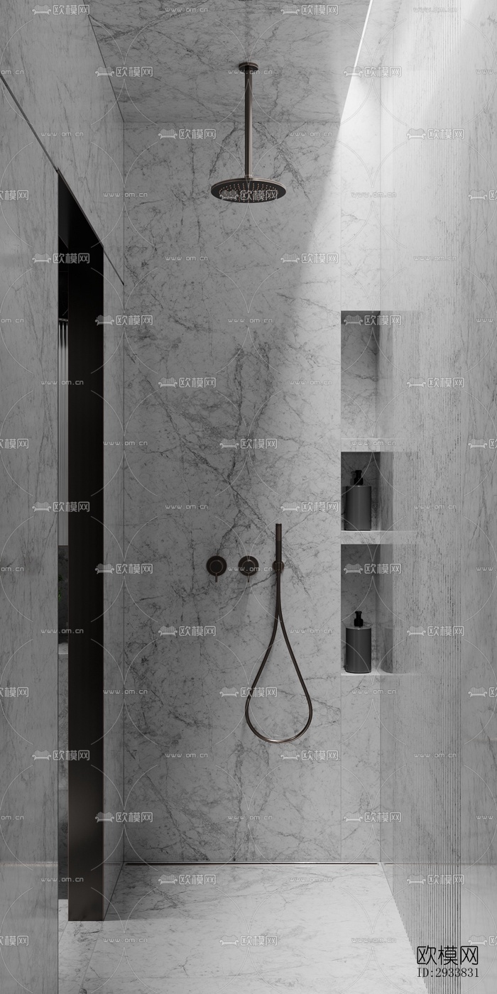 高级灰公寓效果图下载（渲染图10）