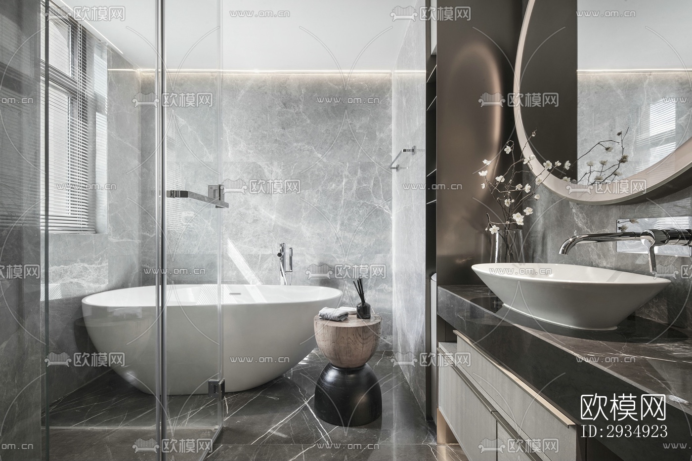 现代平层效果图下载（渲染图9）