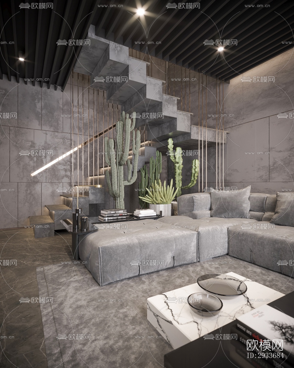 工业风公寓效果图下载（渲染图18）