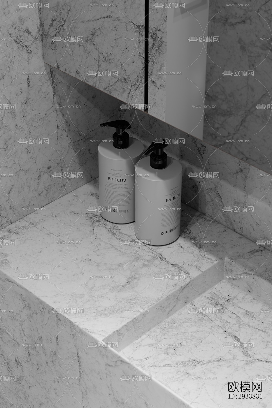 高级灰公寓效果图下载（渲染图6）