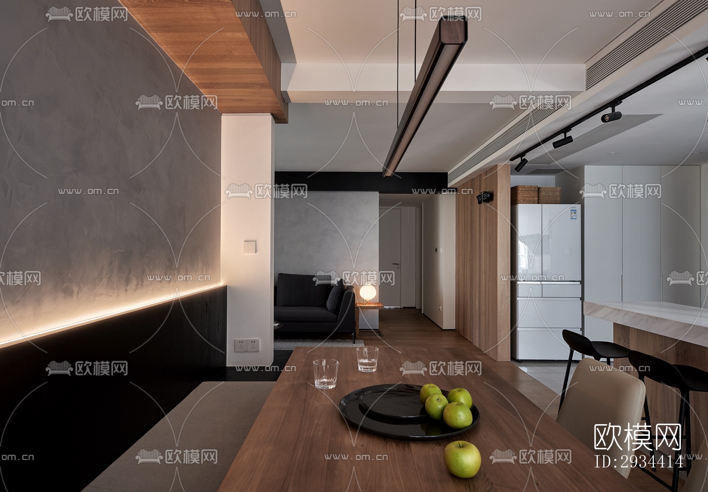 北欧平层效果图下载（渲染图15）