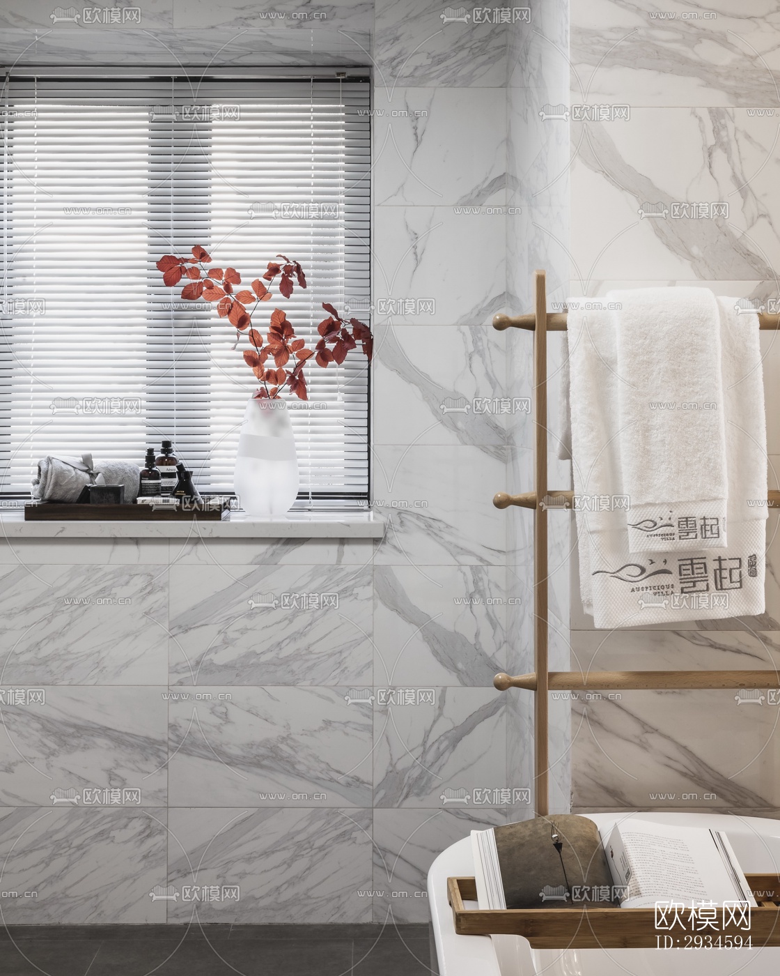 新中式平层效果图下载（渲染图10）