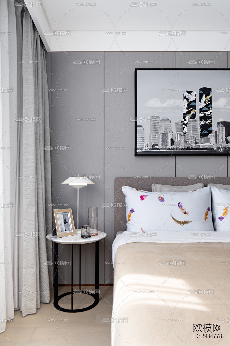 现代平层效果图下载（渲染图10）