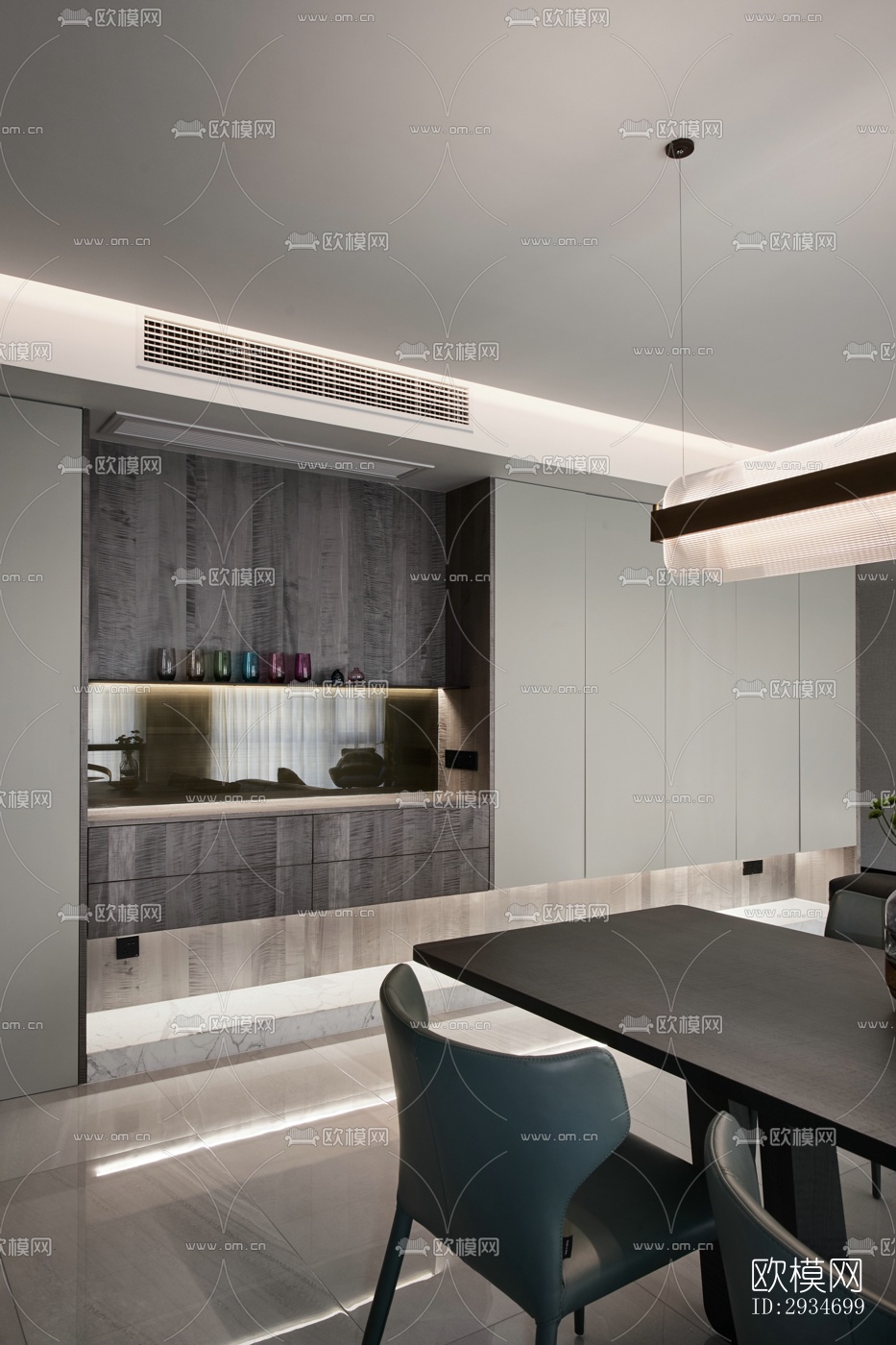 现代平层效果图下载（渲染图10）