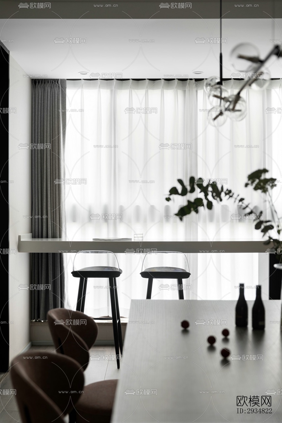 现代平层效果图下载（渲染图6）