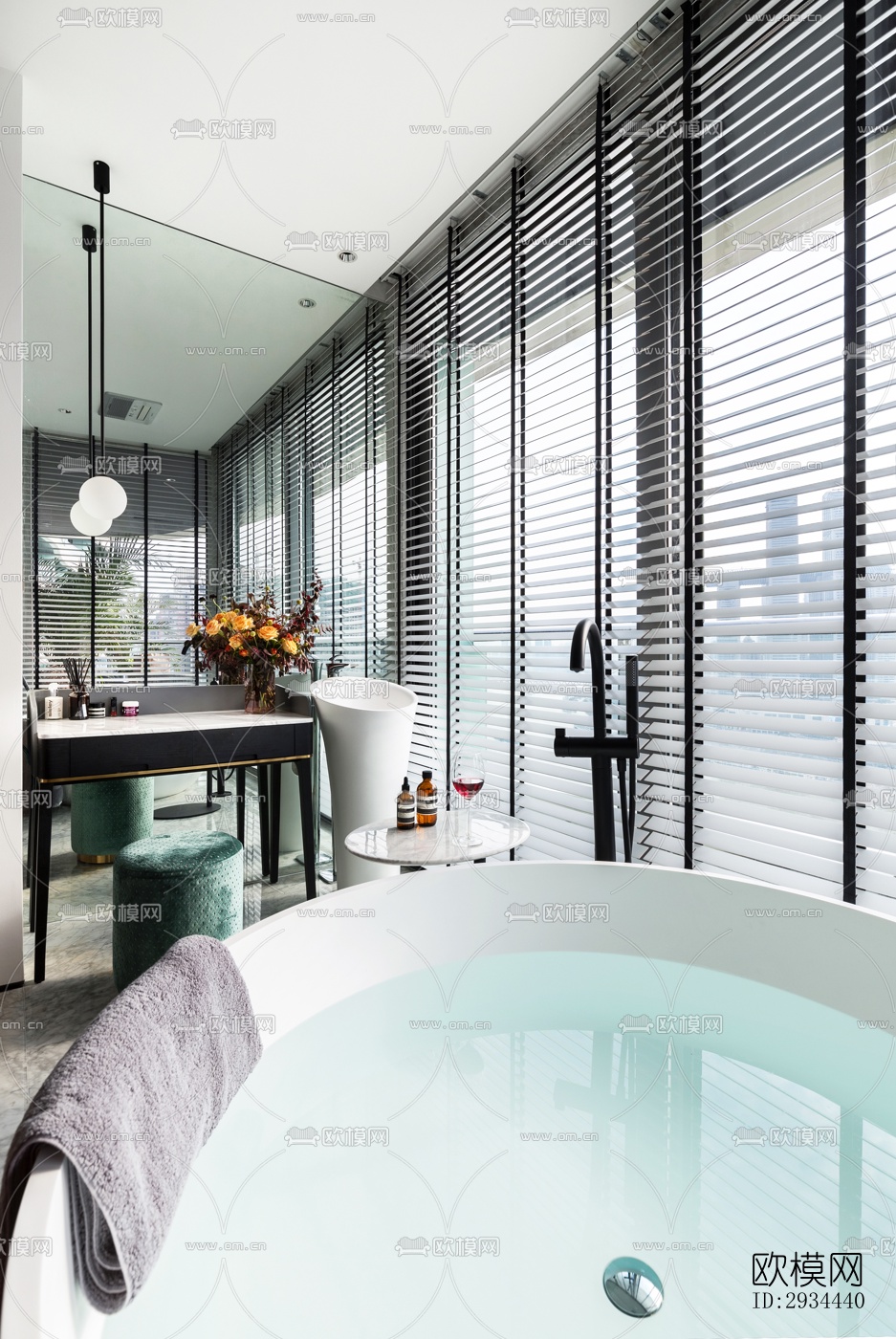 后现代平层效果图下载（渲染图6）