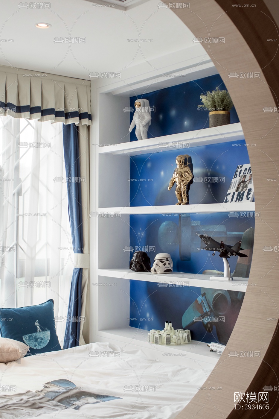 新中式平层效果图下载（渲染图10）