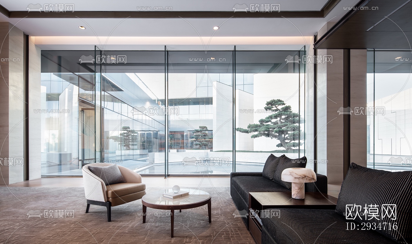 现代平层效果图下载（渲染图6）